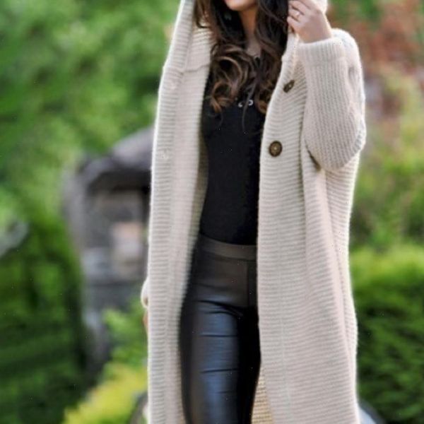 hooded sweater autumn winter coat long sleeve casual loose knit sweater hooded blusas de inverno feminina oversize jacket coat, White;black
hooded sweater autumn winter coat long sleeve casual loose knit sweater hooded blusas de inverno feminina oversize jacket coat, White;black