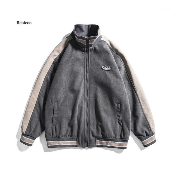 men's jackets japanese streetwear patchwork stripe sports jacket spring autumn harajuku casual baseball uniform men clothing, Black;brown
men's jackets japanese streetwear patchwork stripe sports jacket spring autumn harajuku casual baseball uniform men clothing, Black;brown