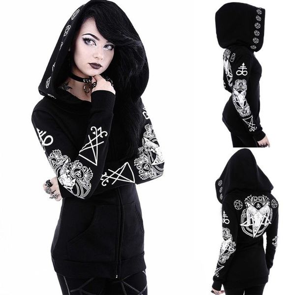 women's jackets womens vintage slim jacket gothhic style zipper coat with big hood ladies 2021 autumn winter long sleeve ropa mujer, Black;brown
women's jackets womens vintage slim jacket gothhic style zipper coat with big hood ladies 2021 autumn winter long sleeve ropa mujer, Black;brown