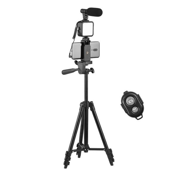 vlog video pgraphy with height adjustable camera tripod for phone holder with cold shoe microphone led light remote shutter
vlog video pgraphy with height adjustable camera tripod for phone holder with cold shoe microphone led light remote shutter