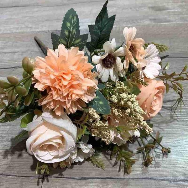 1 bunch 11 heads 33cm artificial mix flower simulation silk cloth chrysanthemum rose flowers wedding bridal bouquet home decor
1 bunch 11 heads 33cm artificial mix flower simulation silk cloth chrysanthemum rose flowers wedding bridal bouquet home decor