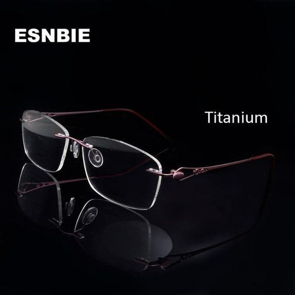 luxury pure titanium glasses frame women prescription eyeglasses rimless square eyewear purple myopia optical frame female, Black
luxury pure titanium glasses frame women prescription eyeglasses rimless square eyewear purple myopia optical frame female, Black