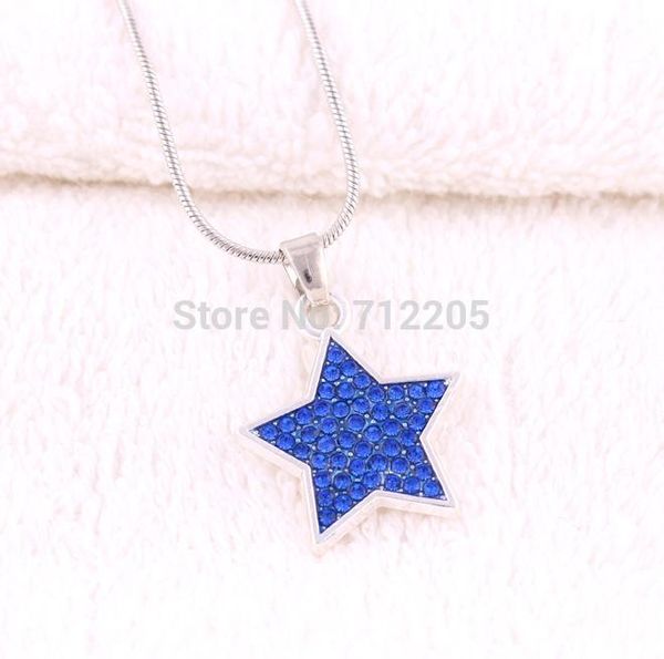 pendant necklaces fashion silver plated blue or red crystal stars with snake chain necklace
pendant necklaces fashion silver plated blue or red crystal stars with snake chain necklace