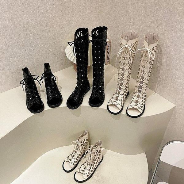 sandals hollow net boots women's red thin in summer 2021 open toe flat bottom lace up roman, Black
sandals hollow net boots women's red thin in summer 2021 open toe flat bottom lace up roman, Black