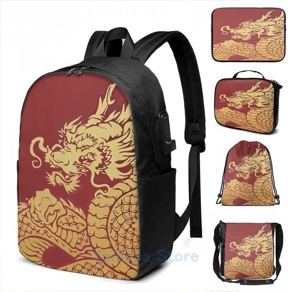 backpack funny graphic print dragón dorado usb charge men school bags women bag travel laptop
backpack funny graphic print dragón dorado usb charge men school bags women bag travel laptop