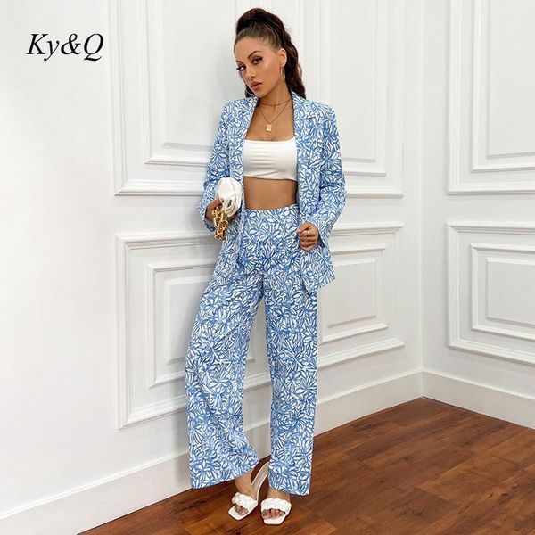 women's two piece pants suit work ol 2 set blue printing v-neck belt blazer coat+flares trousers women office casual vintage, White
women's two piece pants suit work ol 2 set blue printing v-neck belt blazer coat+flares trousers women office casual vintage, White
