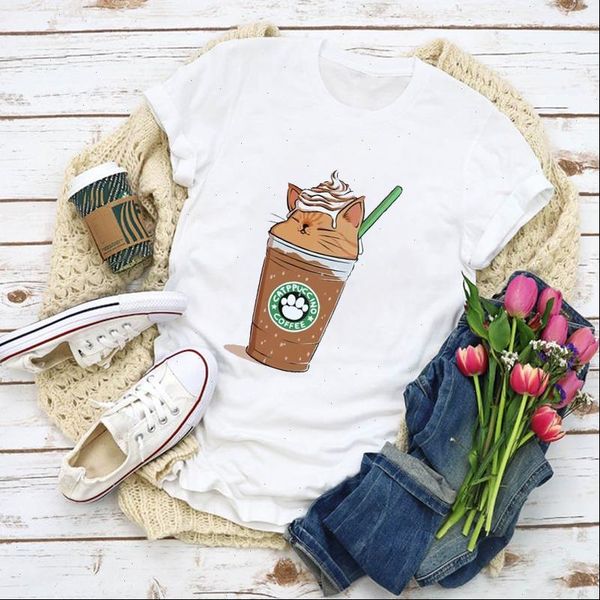 women graphic cartoon cat paw coffee cute print summer shirt lady clothes womens clothing tee female t shirt, White
women graphic cartoon cat paw coffee cute print summer shirt lady clothes womens clothing tee female t shirt, White