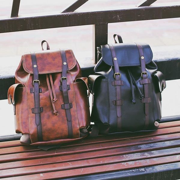 new causal vintage retro backpack pu leather man girls teenager backpacks schoolbag large capacity mens student bag sac
new causal vintage retro backpack pu leather man girls teenager backpacks schoolbag large capacity mens student bag sac