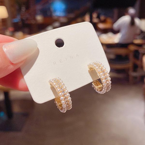 dangle & chandelier s925 needle korean retro circle geometric pearl earrings female net red same personality wild temperament, Silver
dangle & chandelier s925 needle korean retro circle geometric pearl earrings female net red same personality wild temperament, Silver
