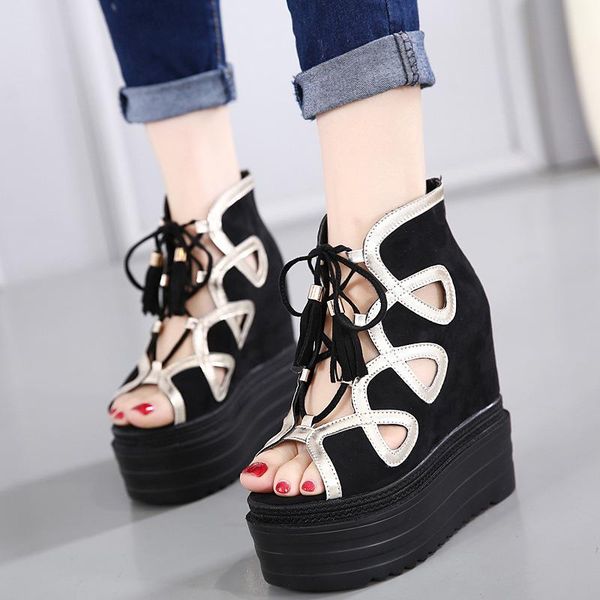 dress shoes summer sandals high-heeled muffin bottom british wind waterproof spring and autumn, Black
dress shoes summer sandals high-heeled muffin bottom british wind waterproof spring and autumn, Black