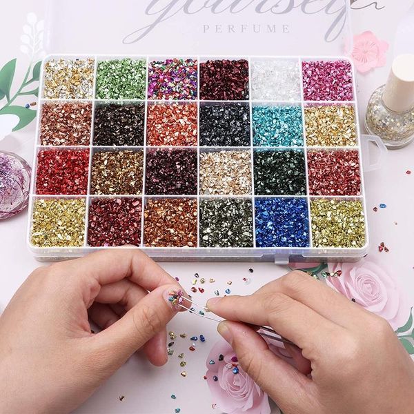 nail art decorations 24 grids multicolor crushed glass stone irregular rhinestone beads diy uv resin epoxy mold fillings jewelry craft makin, Silver;gold
nail art decorations 24 grids multicolor crushed glass stone irregular rhinestone beads diy uv resin epoxy mold fillings jewelry craft makin, Silver;gold