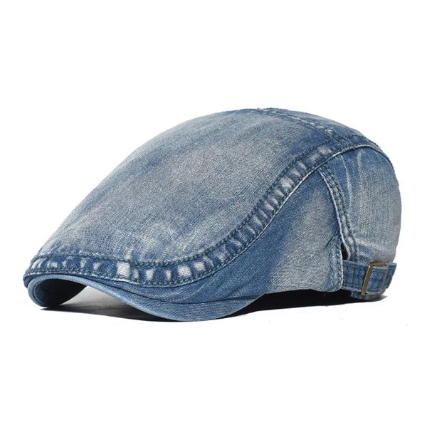 berets washed denim beret hat men women distressed peaked cap adjustable cotton sboy vintage ivy gatsby cabbie hats flat, Blue;gray
berets washed denim beret hat men women distressed peaked cap adjustable cotton sboy vintage ivy gatsby cabbie hats flat, Blue;gray