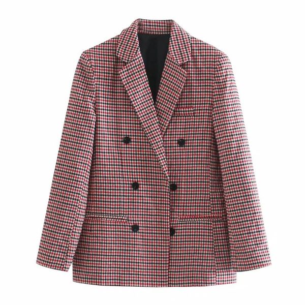 women's suits & blazers autumn plaid double-breasted blazer casual retro female suit jacket temperament long-sleeved shoulder pad coat, White;black
women's suits & blazers autumn plaid double-breasted blazer casual retro female suit jacket temperament long-sleeved shoulder pad coat, White;black