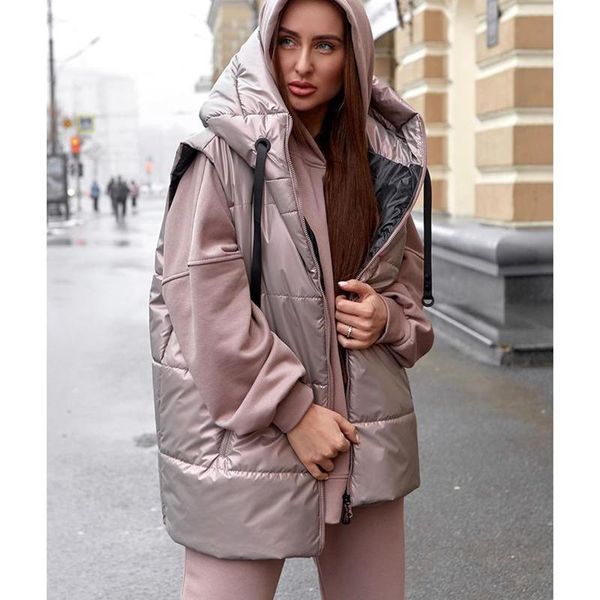 women's vests agong winter solid simple zipper women fashion pockets coats elegant hooded drawstring cotton female ladies, Black;white
women's vests agong winter solid simple zipper women fashion pockets coats elegant hooded drawstring cotton female ladies, Black;white