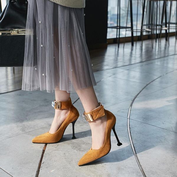 dress shoes ymechic 2021 large size woman flock pointed toe high heel pumps crystal ankle strap party ladies brown summer, Black
dress shoes ymechic 2021 large size woman flock pointed toe high heel pumps crystal ankle strap party ladies brown summer, Black