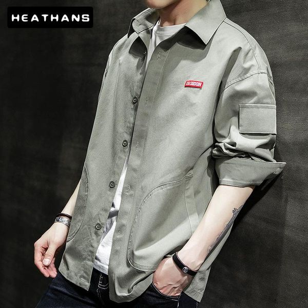 men's casual shirts 2021 spring autumn cargo korean long sleeve multi-pocket shirt male japanese retro loose jacket fashion coats, White;black
men's casual shirts 2021 spring autumn cargo korean long sleeve multi-pocket shirt male japanese retro loose jacket fashion coats, White;black