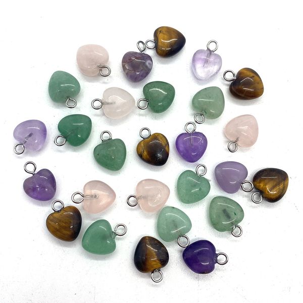 10mm mini natural crystal agate stone love heart charms rose quartz pendants trendy for jewelry making wholesale, Bronze;silver
10mm mini natural crystal agate stone love heart charms rose quartz pendants trendy for jewelry making wholesale, Bronze;silver