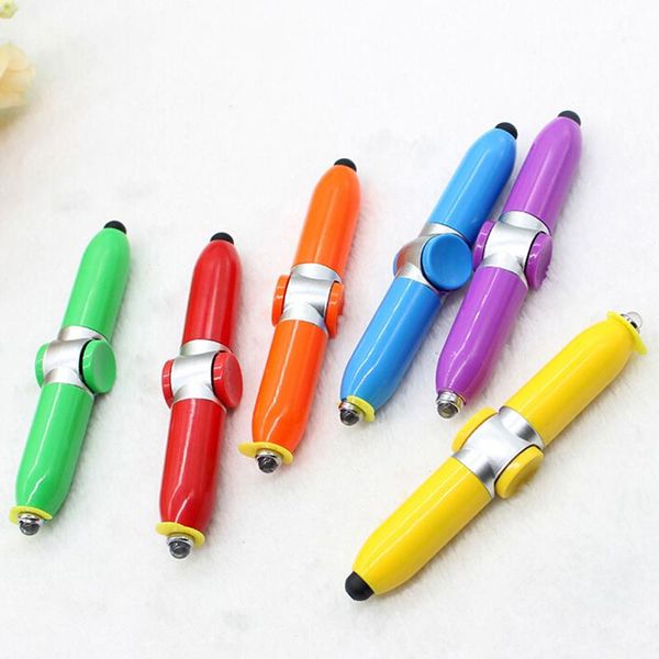 1pcs multi-function fingertip pen gyro pen spinner toy ball pointpen led light relieve stress, Blue;orange
1pcs multi-function fingertip pen gyro pen spinner toy ball pointpen led light relieve stress, Blue;orange