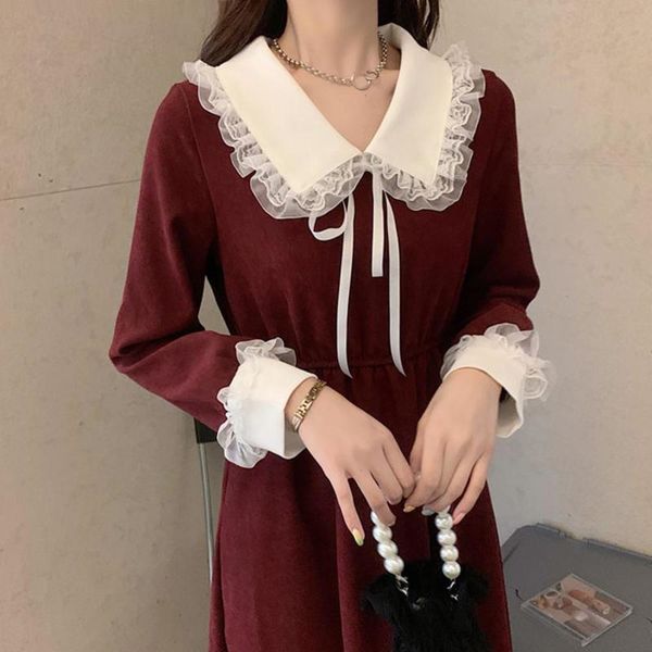 light luxury new fat mm corduroy dress women's autumn and winter foreign style age reduction sweet cover belly show thin gentle wind bi, Black;gray
light luxury new fat mm corduroy dress women's autumn and winter foreign style age reduction sweet cover belly show thin gentle wind bi, Black;gray