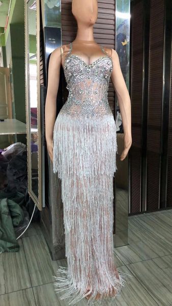 women stage silver tassels long dress sparkly crystals dresses nightclub dj singer stage costume birthday party costumes, Black;red
women stage silver tassels long dress sparkly crystals dresses nightclub dj singer stage costume birthday party costumes, Black;red