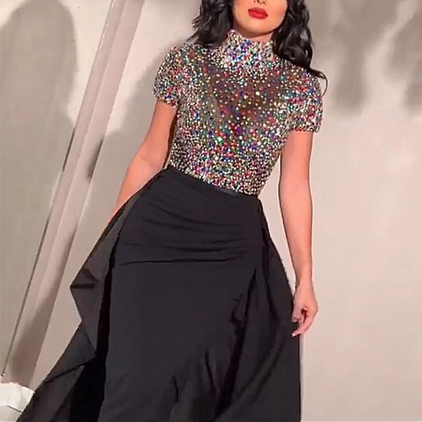 luxury new 2021 sparkle rhinestone arabic dubai evening short sleeves beaded crystal prom party gowns formal es k9qq, Black;red
luxury new 2021 sparkle rhinestone arabic dubai evening short sleeves beaded crystal prom party gowns formal es k9qq, Black;red