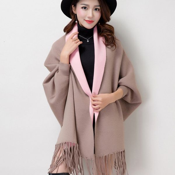 2021 new poncho women solid spring autumn scarf collar bat sleeve ladies cape casual sweater tassel knitted wear for female sggr, Black
2021 new poncho women solid spring autumn scarf collar bat sleeve ladies cape casual sweater tassel knitted wear for female sggr, Black