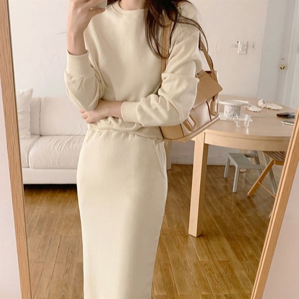 2021 new autumn spring women's two pieces set solid hoodies sweatshirt knee length skirt female 2 piece suit elegant sets luq6, White
2021 new autumn spring women's two pieces set solid hoodies sweatshirt knee length skirt female 2 piece suit elegant sets luq6, White