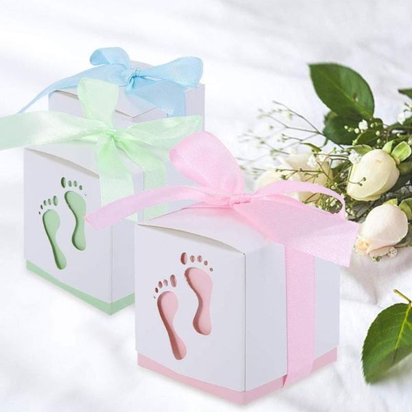 gift wrap 50pcs baby footprints paper candy box with ribbon birthday party decoration shower wedding favors packaging boxes
gift wrap 50pcs baby footprints paper candy box with ribbon birthday party decoration shower wedding favors packaging boxes