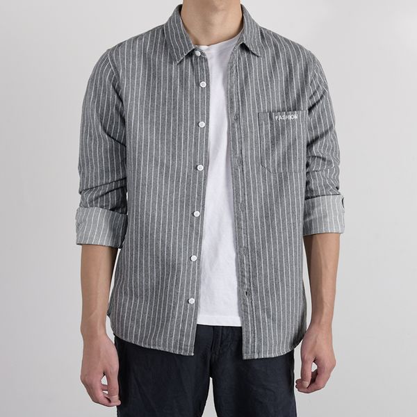 2021 new 100% cotton brushed long sleeve stripe brand casual shirts for men fashion comfortable shirt mens striped camiseta vjrl, White;black
2021 new 100% cotton brushed long sleeve stripe brand casual shirts for men fashion comfortable shirt mens striped camiseta vjrl, White;black