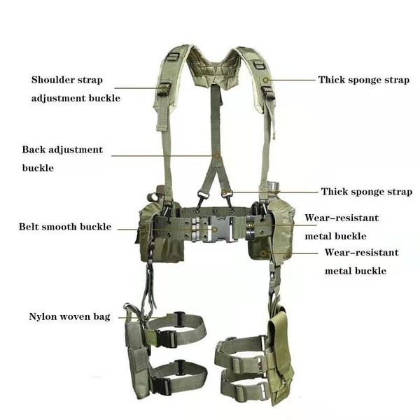 outdoor 1000d tactical belt for men combat belt h-shaped padded soft adjustable sling shoulder strapy, Camo;black
outdoor 1000d tactical belt for men combat belt h-shaped padded soft adjustable sling shoulder strapy, Camo;black