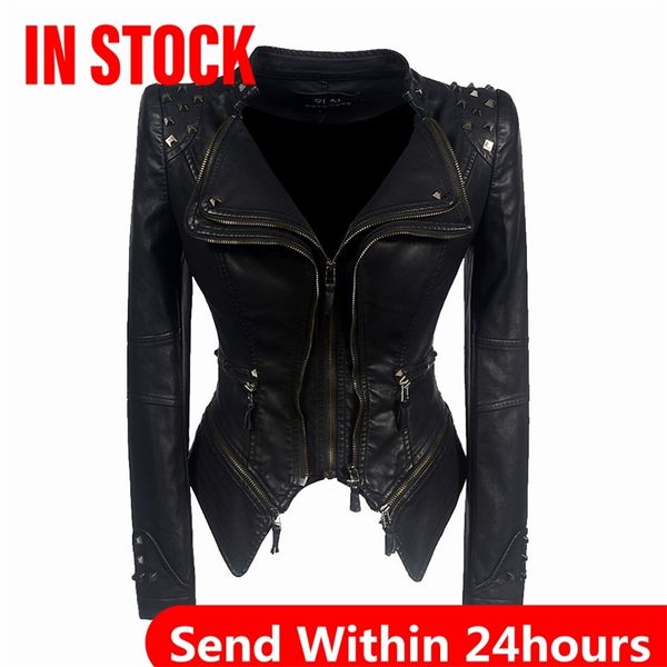 2020 new fashion women smooth motorcycle faux leather jackets ladies long sleeve autumn winter biker streetwear black coat
2020 new fashion women smooth motorcycle faux leather jackets ladies long sleeve autumn winter biker streetwear black coat