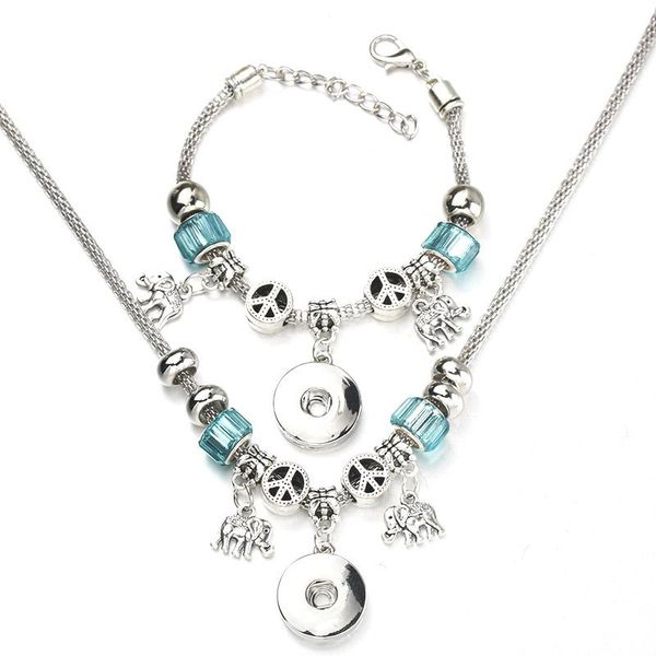 earrings & necklace 6 colors snap button elephant bracelet set bead pendant hollow chain beaded fit 18mm jewelry, Silver
earrings & necklace 6 colors snap button elephant bracelet set bead pendant hollow chain beaded fit 18mm jewelry, Silver