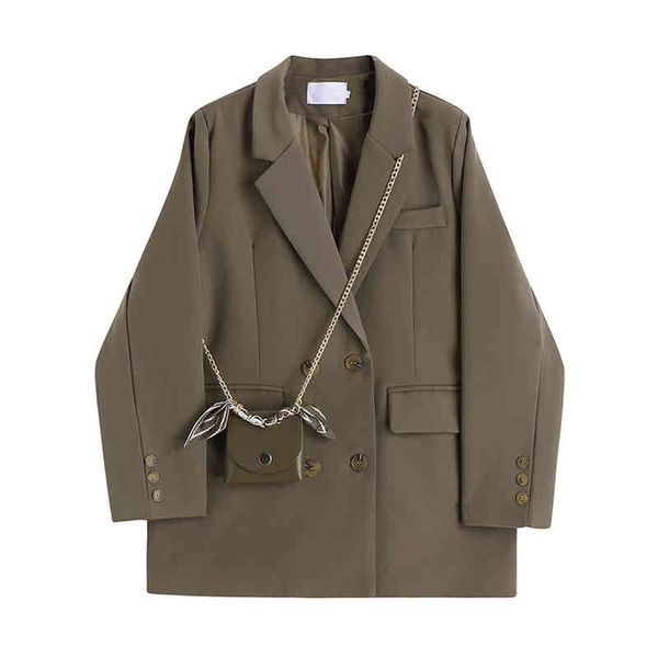 women's suits & blazers 2022 spring fashion england women coats korean vintage loose black suit casual long sleeve office lady jackets, White;black
women's suits & blazers 2022 spring fashion england women coats korean vintage loose black suit casual long sleeve office lady jackets, White;black