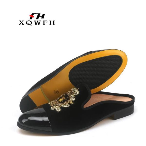 slippers xqwfh men 2021 latest version half the flip flops sandals classic mules slides outdoor man velvet embroidery loafer, Black
slippers xqwfh men 2021 latest version half the flip flops sandals classic mules slides outdoor man velvet embroidery loafer, Black