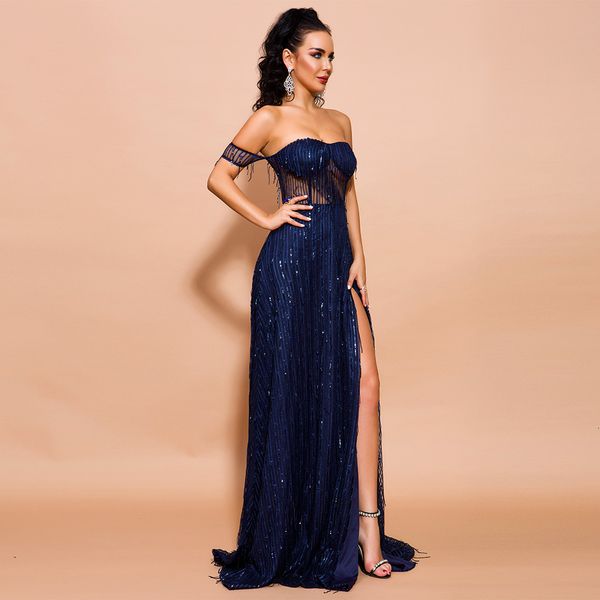 2021 new spring autumn women off shoulder glitter es female high split maxi elegant backless sexy&club solid empire oa06, Black;gray
2021 new spring autumn women off shoulder glitter es female high split maxi elegant backless sexy&club solid empire oa06, Black;gray