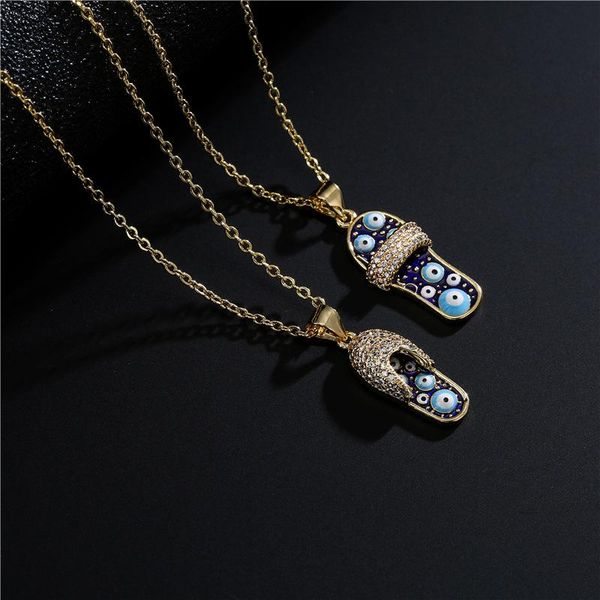 pendant necklaces summer copper micro-inlaid jewelry, dripping eyes, slippers, pendant, necklace, lovers, Silver
pendant necklaces summer copper micro-inlaid jewelry, dripping eyes, slippers, pendant, necklace, lovers, Silver