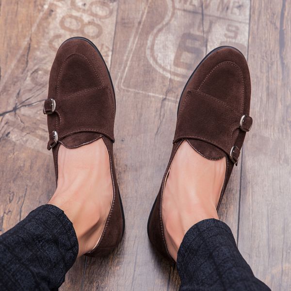 Brown Suede Leather Men Loafers New Young Double-Monk Moccasins Gentleman Comfort Social Driving Shoes Adult Dress Flats, Black loafers
Brown Suede Leather Men Loafers New Young Double-Monk Moccasins Gentleman Comfort Social Driving Shoes Adult Dress Flats, Black loafers
