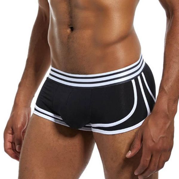 men underwear boxer cotton cuecas boxers mens boxer shorts gay underwear low waist u convex pouch man and breathable underpant, Black;white
men underwear boxer cotton cuecas boxers mens boxer shorts gay underwear low waist u convex pouch man and breathable underpant, Black;white