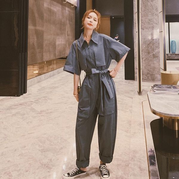 women's jumpsuits & rompers summer women short sleeve lapel loose casual cargo pants overalls female straight harem trouser one piece r, Black;white
women's jumpsuits & rompers summer women short sleeve lapel loose casual cargo pants overalls female straight harem trouser one piece r, Black;white
