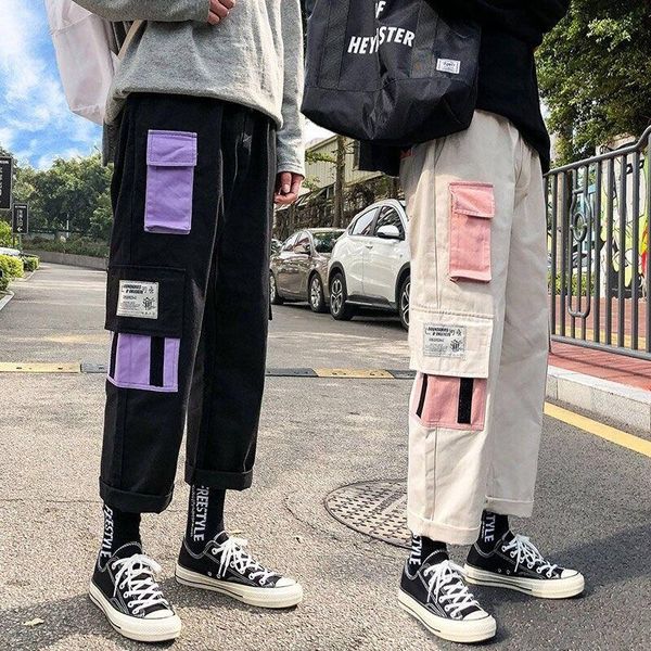 women's pants & capris 2021 summer streetwear men casual cargo women joggers big pocket high waist loose female, Black;white
women's pants & capris 2021 summer streetwear men casual cargo women joggers big pocket high waist loose female, Black;white