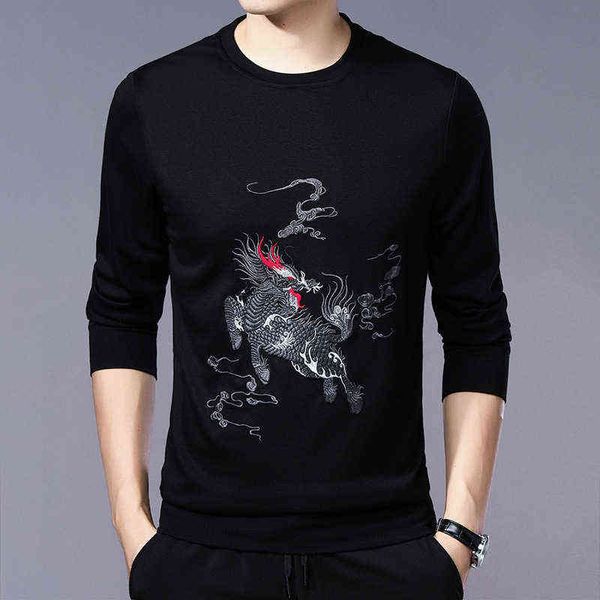 men's sweater 2021 early autumn korean fashion slim fit middle-aged and young people's personalized printed pullover t-shirt, White;black
men's sweater 2021 early autumn korean fashion slim fit middle-aged and young people's personalized printed pullover t-shirt, White;black