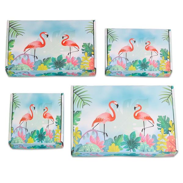 10pcs color printed box mailers flamingo cardboard carton 3-layer corrugated paper box scarf gift packaging express boxes
10pcs color printed box mailers flamingo cardboard carton 3-layer corrugated paper box scarf gift packaging express boxes