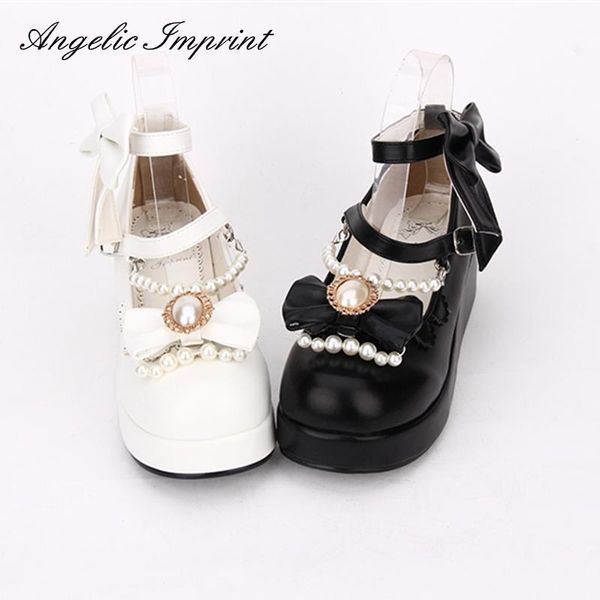 dress shoes 2021 spring sweet lolita cosplay wedge mary jane with pearls & bows, Black
dress shoes 2021 spring sweet lolita cosplay wedge mary jane with pearls & bows, Black