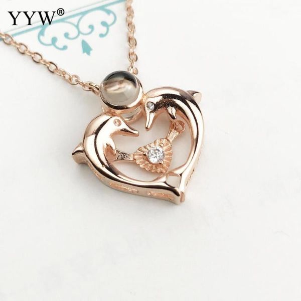 pendant necklaces personality origin design double dolphin necklace 100 languages i love you projection lovers gift girl, Silver
pendant necklaces personality origin design double dolphin necklace 100 languages i love you projection lovers gift girl, Silver