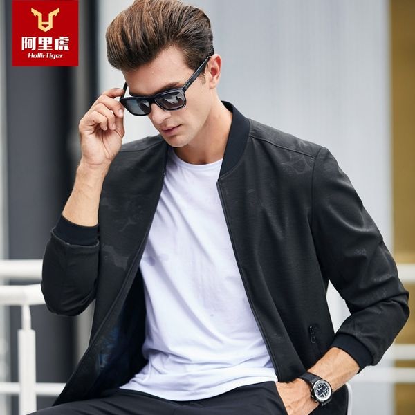ali tiger spring new business slim fit korean casual print coat men's small stand collar jacket, Black
ali tiger spring new business slim fit korean casual print coat men's small stand collar jacket, Black