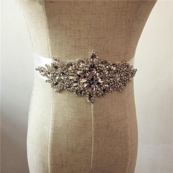wedding sashes crystal satin belt rhinestone czech stones bride bridal accessories evening dress, White
wedding sashes crystal satin belt rhinestone czech stones bride bridal accessories evening dress, White