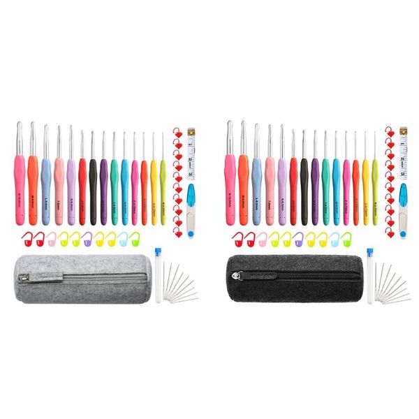 sewing notions & tools 14pcs crochet hooks set large eye needles marking clips diy yarn knitting with storage case, Black
sewing notions & tools 14pcs crochet hooks set large eye needles marking clips diy yarn knitting with storage case, Black