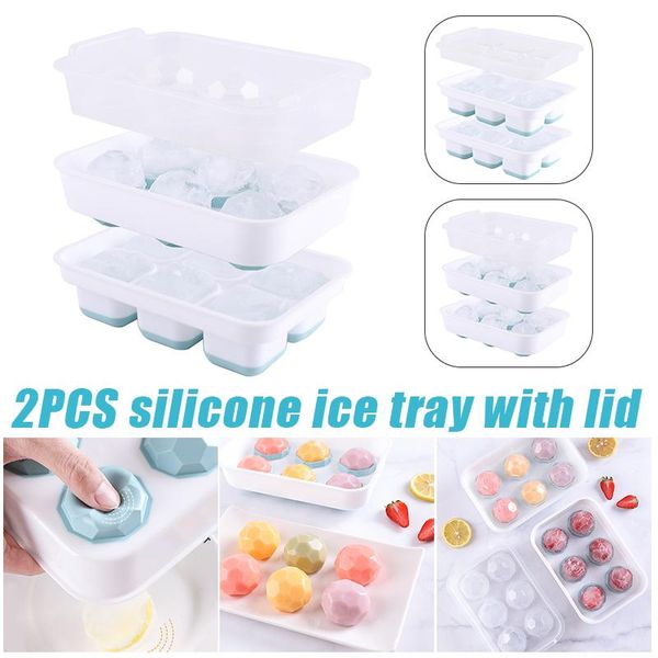 baking moulds 2-layer silicone ice cube maker trays with lids for er icecream cold drinks whiskey cocktails kitchen tools accessories
baking moulds 2-layer silicone ice cube maker trays with lids for er icecream cold drinks whiskey cocktails kitchen tools accessories