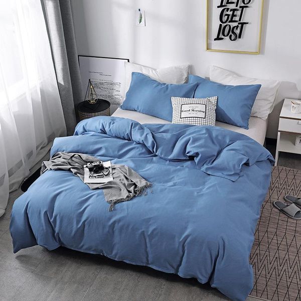 bedding sets home textile soft set solid color duvet cover quilt covers pillowcases king gray blue pink green bedclothes
bedding sets home textile soft set solid color duvet cover quilt covers pillowcases king gray blue pink green bedclothes