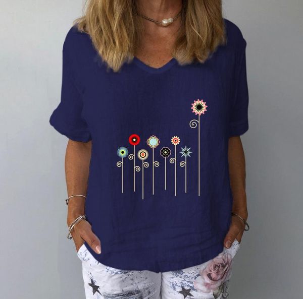women's t-shirt summer daisy cotton and white print short sleeve t-shirts casual v-neck pullovers fashion street yellow tee
women's t-shirt summer daisy cotton and white print short sleeve t-shirts casual v-neck pullovers fashion street yellow tee